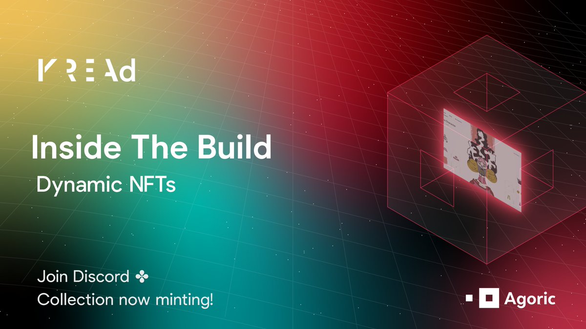 In this written edition of Inside the Build, we take a closer look at KREAd, the dynamic NFT builder by <a href="/kryha_io/">Kryha Labs</a>!

DevRel Engineer <a href="/Kris_At_Agoric/">Kris Bennett</a> walks us through the application and the Hardened JavaScript smart contracts under the hood 💪

➡️ agoric.com/blog/technolog…