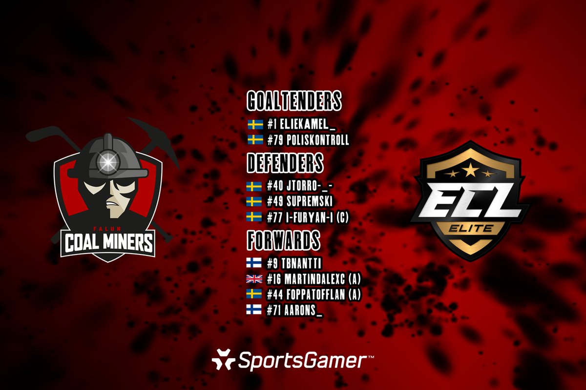CoalMinersEASHL's tweet photo. Our roster for @SportsGamerGG's #ECL24Winter Elite ⛏️

Journey begins tonight at 20.30 CET with a matchup vs. @Polski_Boys 🇵🇱 They are expecting easy points in their Elite debut... We shall see what happens. https://t.co/v0Qvh2SZUN