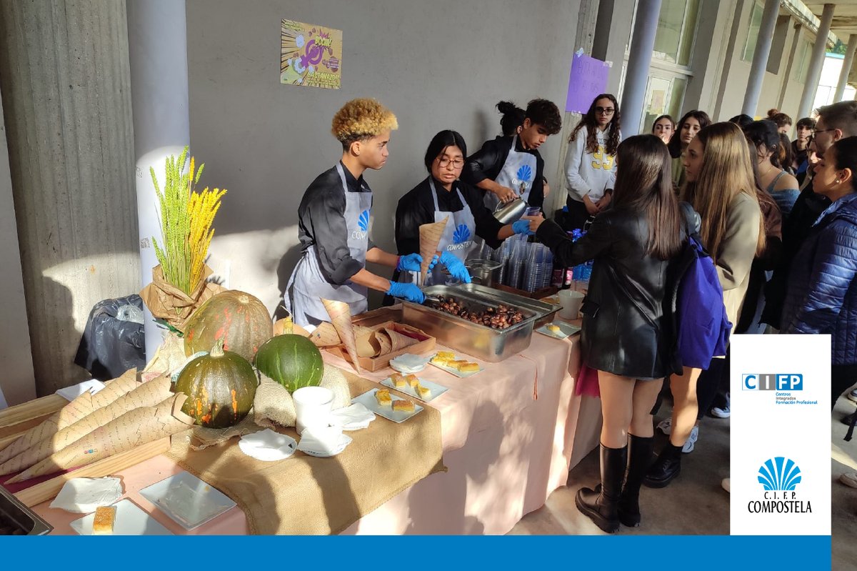 CIFPCOMPOSTELA's tweet image. E aquí vai un pequeno resumo do que foi a celebración do magosto no noso centro, un venres no que non faltaron as castañas nin a música! 🌰🧺 

#CIFPCompostela #FPGalicia #formacionprofesional #seguiraprendendo #magosto