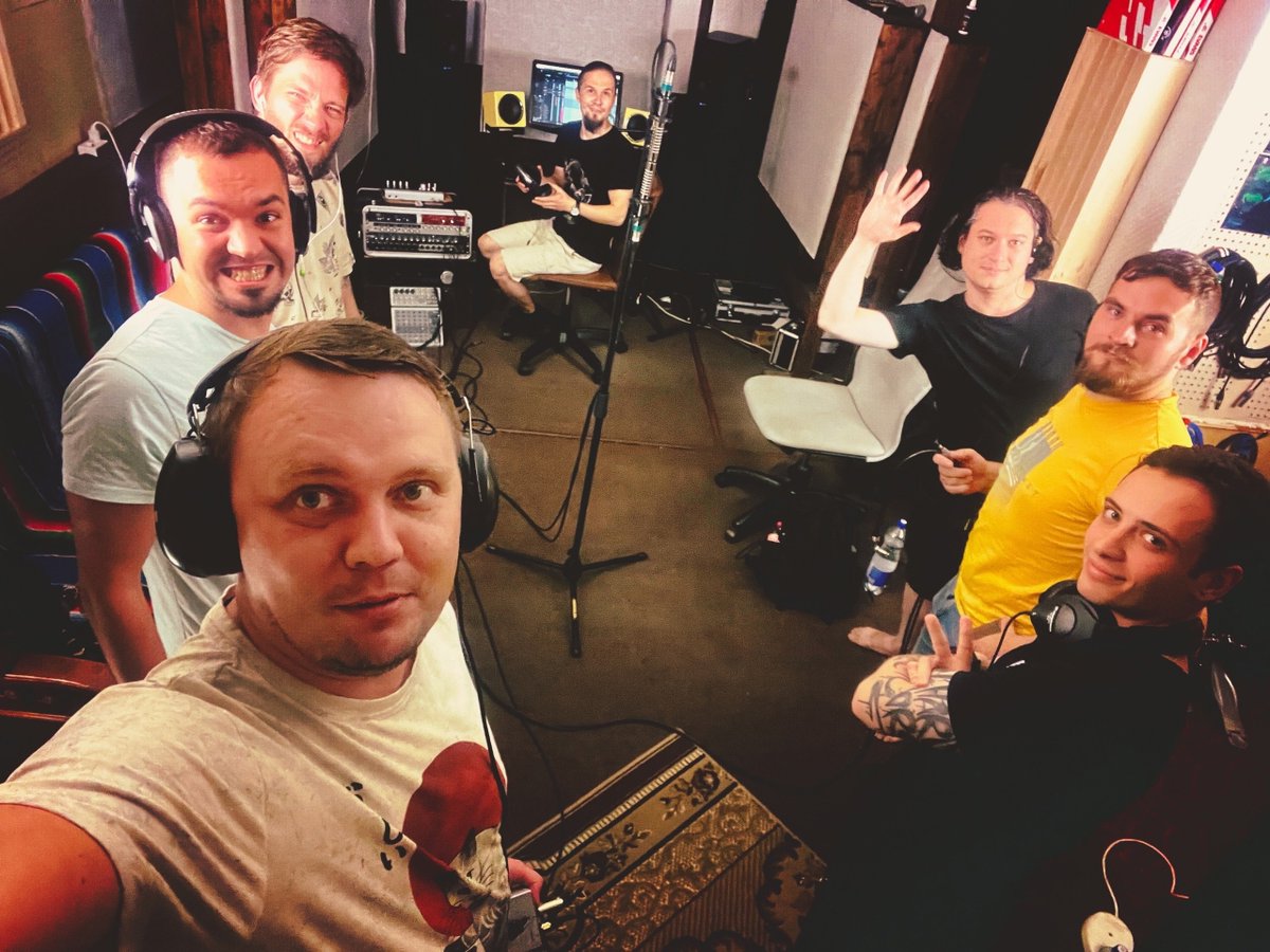 Long time no news from us! Missed us? It's all because we're working hard to finish the album as quickly as possible. Yesterday, we were adding vocals to one of the tracks. We gathered a whole crowd in the studio for that. We almost suffocated... 😵 #touchthecloud #metal