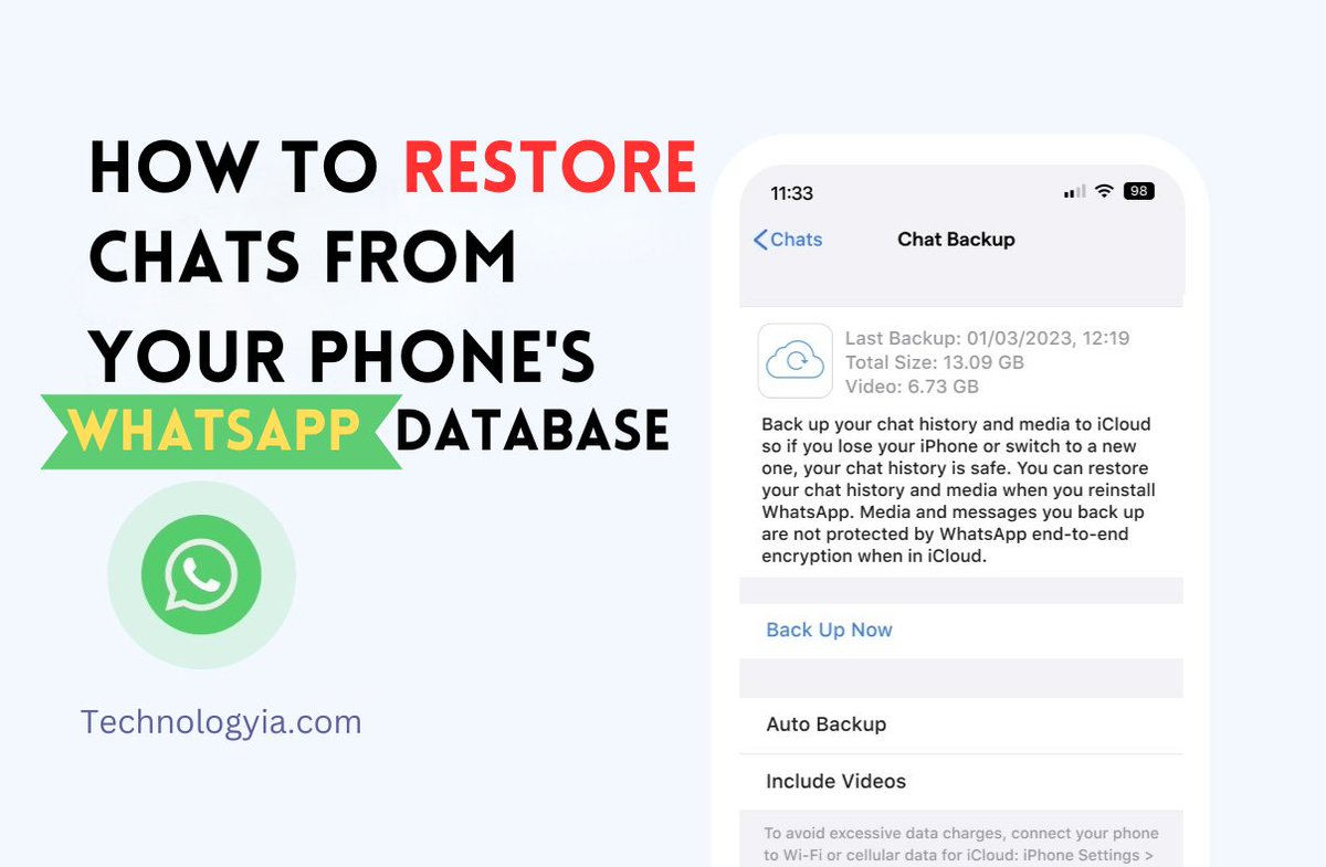 JDMMughal's tweet photo. #Restore Chats from Your Phone's #WhatsApp #Database WhatsApp has become an integral part of our daily communication #Legal 
https://t.co/junsjgYSTT https://t.co/tOMdHomAvp