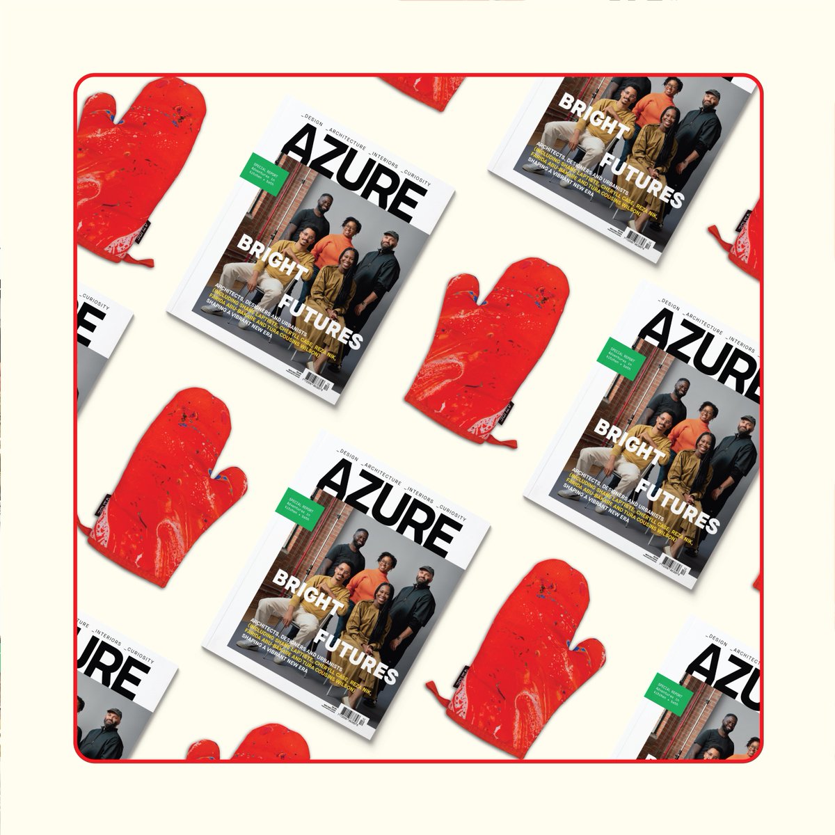 CenterForArch's tweet photo. Our friends in publishing are offering some sweet holiday deals! Give 1 Year of @AzureMagazine to the design enthusiasts in your life—or to yourself—and get a pair of vibrant oven mitts too! https://t.co/0xhjDJXCQO #azuremagazine https://t.co/7yl5InolmP