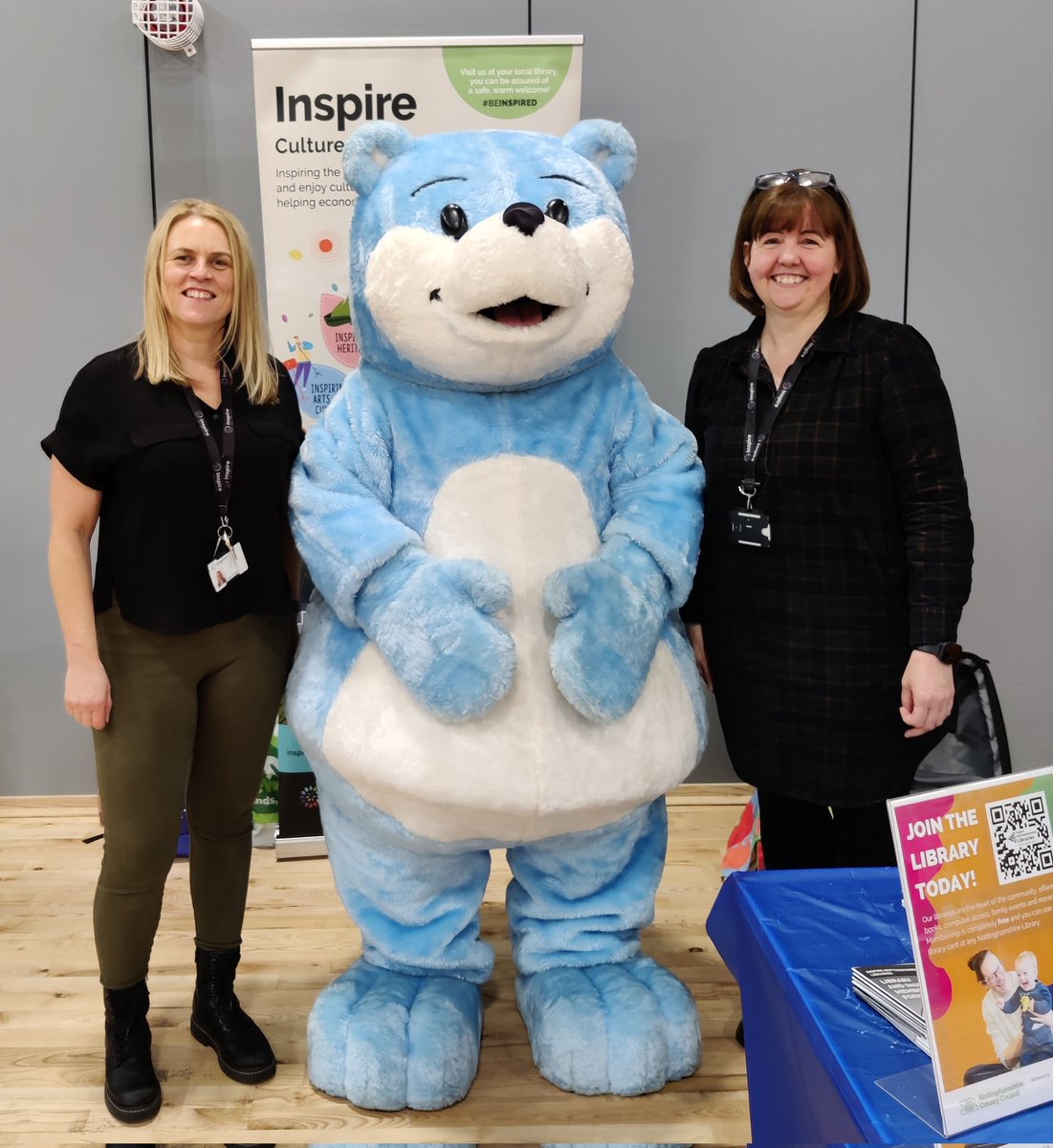 Enjoyed Nottinghamshire's #BabyWeek celebration event today. Lovely to chat with everyone about <a href="/NottsLibraries/">Inspire Nottinghamshire Libraries</a> and <a href="/Booktrust/">BookTrust</a> Bookstart.
Our friend Bookstart Bear had a great time too. #BestStartNotts