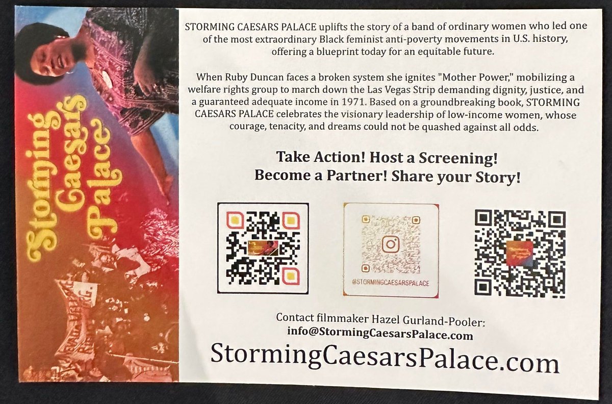 Check out @StormingCaesars by filmmaker Hazel Gurland-Pooler. It tells the inspiring story of Ruby Duncan & a group of mothers who fought against poverty in the 60s & 70s. @nycCoRe is passionate about empowering communities, fighting injustice & celebrating grassroots movements.