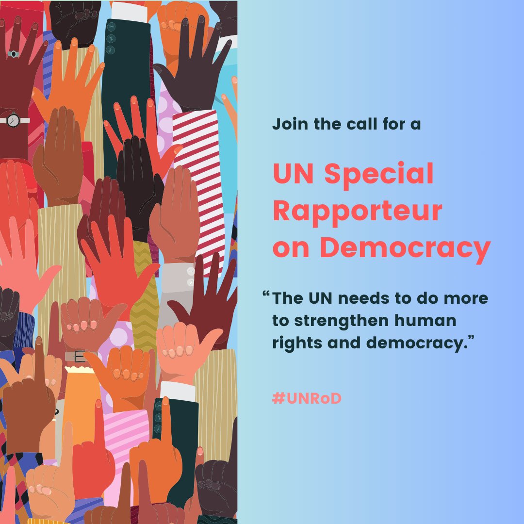 OpenSociety's tweet image. Democracy is under pressure worldwide. That’s why we endorse an international call for a UN Special Rapporteur on Democracy #UNRoD who will investigate challenges and best practices. osf.to/3sEttac