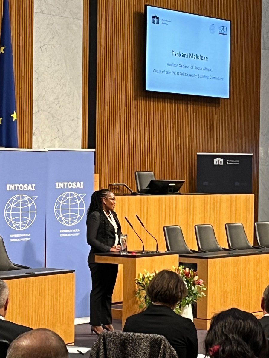 70yearsINTOSAI's tweet photo. Tsakani Maluleke, Auditor-General of South Africa and Chair of the INTOSAI Capacity Building Committee
#70yearsINTOSAI https://t.co/Sr8z7rS5ui