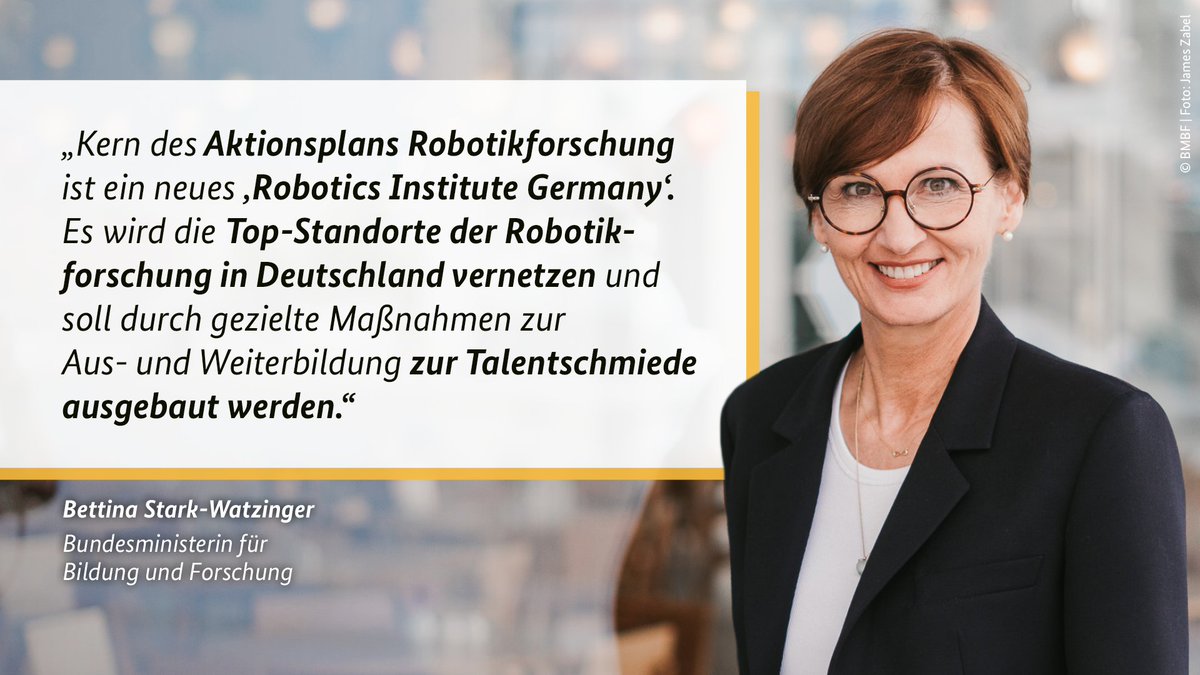 BMBF (@bmbf_bund) on Twitter photo 🇩🇪 hat die viertgrößte Roboterdichte der Welt. Zeit, unsere Kräfte zu bündeln: mit dem Aktionsplan Robotikforschung! Wie BM <a href="/starkwatzinger/">Bettina Stark-Watzinger</a> Forschende, Labore und Unternehmen zu einem Robotik-Ökosystem vernetzen will? Durch das ‚Robotics Institute Germany‘!
#Robotik #KI #AI 🇩🇪 hat die viertgrößte Roboterdichte der Welt. Zeit, unsere Kräfte zu bündeln: mit dem Aktionsplan Robotikforschung! Wie BM <a href="/starkwatzinger/">Bettina Stark-Watzinger</a> Forschende, Labore und Unternehmen zu einem Robotik-Ökosystem vernetzen will? Durch das ‚Robotics Institute Germany‘!
#Robotik #KI #AI