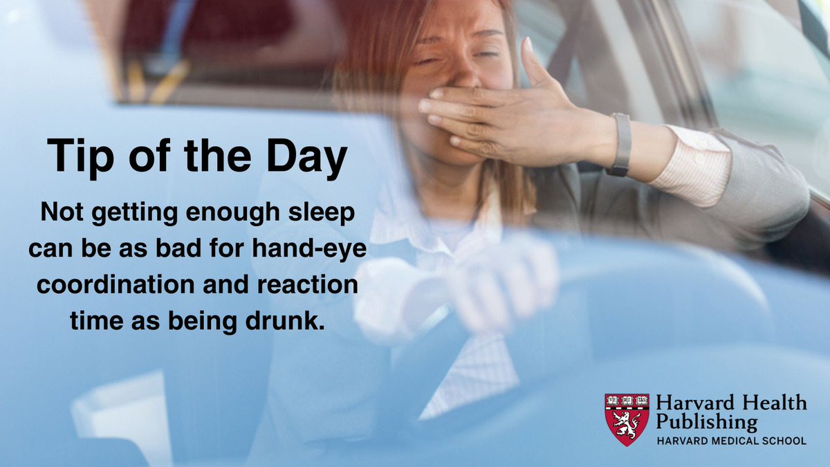 Sleep and coordination: Not getting enough sleep can be as bad for hand-eye coordination and reaction time as being drunk. #HarvardHealth