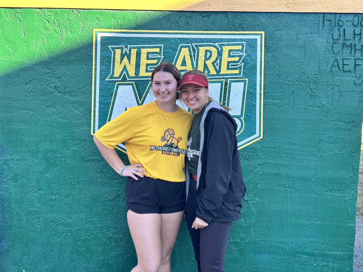 Mia Wraight (@miawraight2024) on Twitter photo Had a great time at Methodist University Softball Camp! It was good to be back on campus and see Rachel!! Thank you to the great Coaching staff for a Sunday well spent! Go Monarchs! ๐๐ <a href="/MUMonarchsSB/">Methodist University Softball</a> <a href="/Rachell2023/">Rachel Lawson</a> Had a great time at Methodist University Softball Camp! It was good to be back on campus and see Rachel!! Thank you to the great Coaching staff for a Sunday well spent! Go Monarchs! ๐๐ <a href="/MUMonarchsSB/">Methodist University Softball</a> <a href="/Rachell2023/">Rachel Lawson</a>