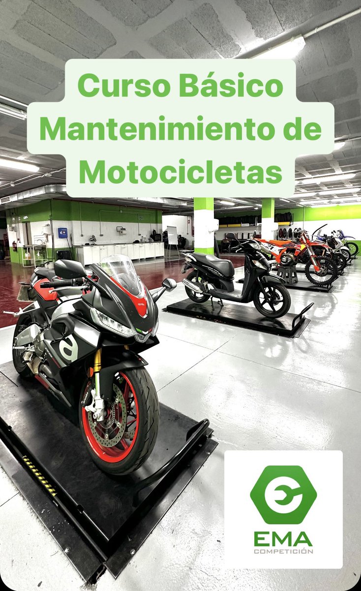 ¡Lanzamos nuevo curso!
Dirigido a aficionados y usuarios de motos de carretera, motocross, scooter o enduro.
▪️Duración: 3 semanas (L a J de 17 a 20h)
▪️Fecha: 15/01 a 1/02 de 2024
▪️Plazas limitadas
