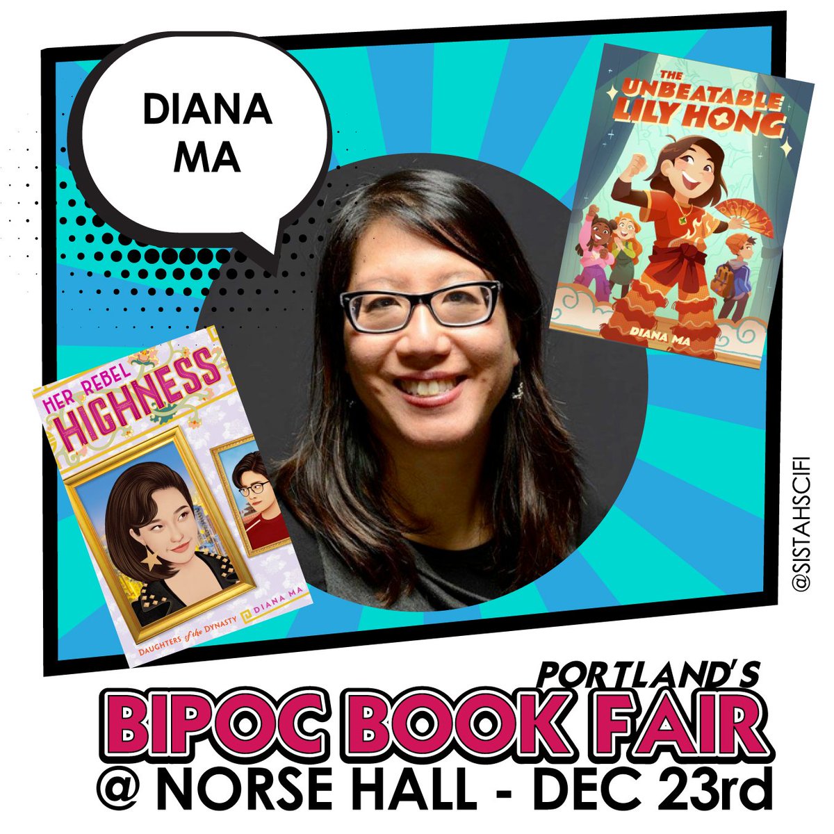 SistahSciFi's tweet photo. Join @DianaJunYiMa, author of Heiress Apparently, at Portland's inaugural BIPOC Children's Book Fair!!!!!!
https://t.co/oV38GTkjzL
#SFWA #SistahScifi #BIPoCBookFair #BookFair #MeetLocalAuthors #AmuletBooks #ChildrensBookFair #Portland #DianaMa #HeiressApparently
@abramsbooks https://t.co/1qroidvtm5