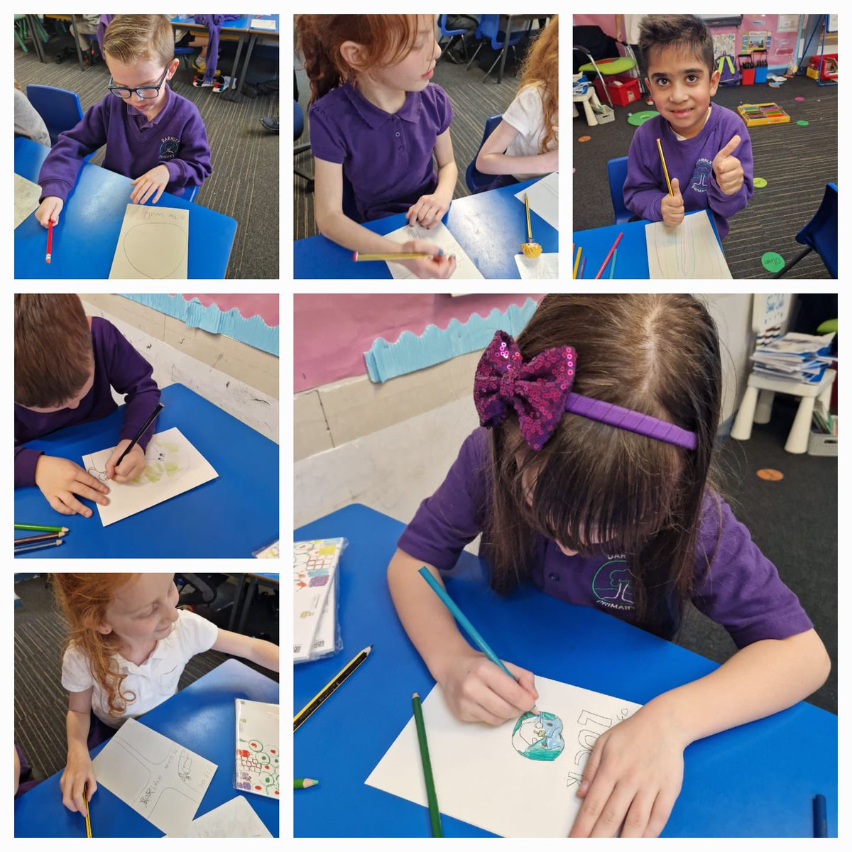 Darnley_Primary's tweet image. For #WorldChildrensDay P3a are creating good luck 🍀cards for the UK Minister for Energy Security &amp;amp; Net Zero before she attends COP28. They wanted to  give children's views on Climate Change 🌎 @UNICEFuk_action #OutRight #RRSA