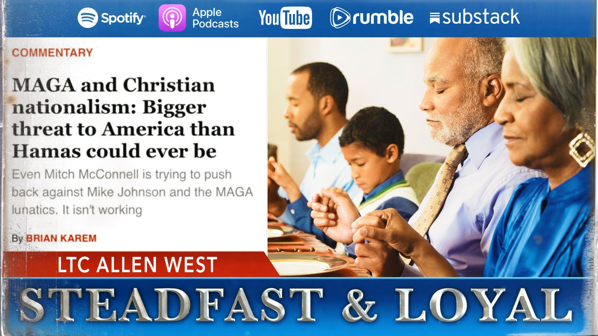 The progressive socialist left believes Christians are a bigger threat to the US than Hamas . . . go figure! Watch now: open.substack.com/pub/allenwest/…