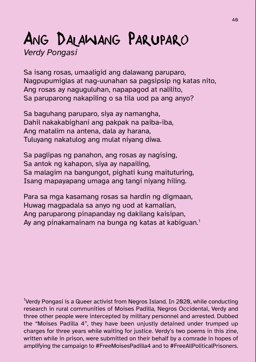 Today is a historic day for Cebuano youth who walked out of their classes. Today is indeed extra memorable, as it is also Verdy’s 28th birthday.

Did you know Verdy contributed to the <a href="/ligaw_anthology/">LIGÁW anthology</a> : Poetry from New LGBTQ+ Filipino Writers?

#FreeAllPoliticalPrisonersPH