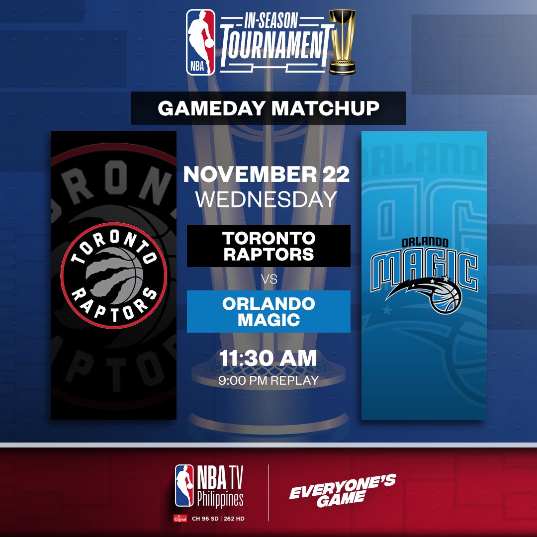 In-Season action incoming The Cleveland Cavaliers try to upset the Philadelphia 76ers in East Group A, while the Toronto Raptors gun for their first In-Season Tournament win at the expense of the Orlando Magic!