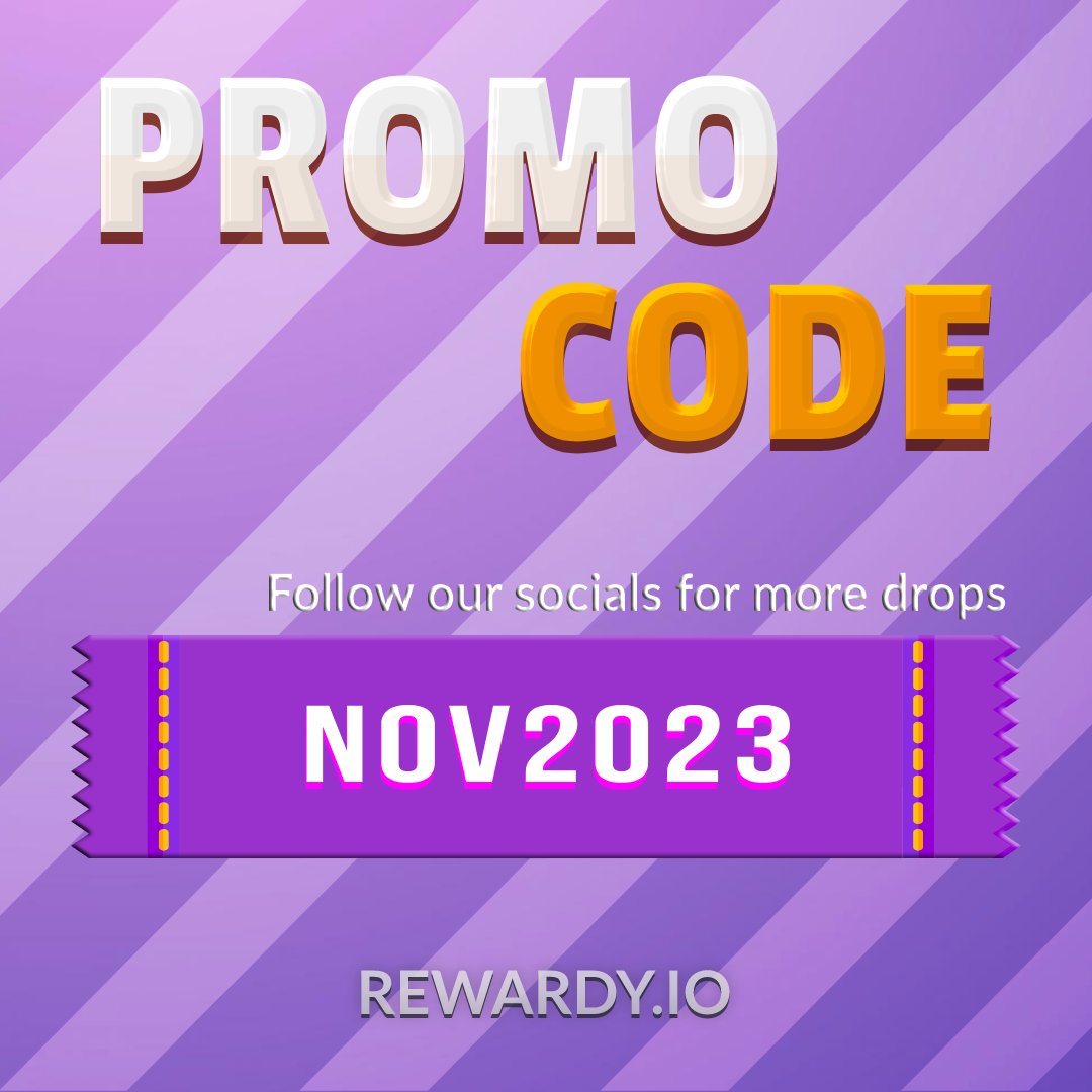 rewardy on X: 💎 NOVEMBER CODE DROP! ⭐ Use code NOV2023 to receive 250  boost points! 💰 Limited to 400 people, hurry up and redeem it!   / X