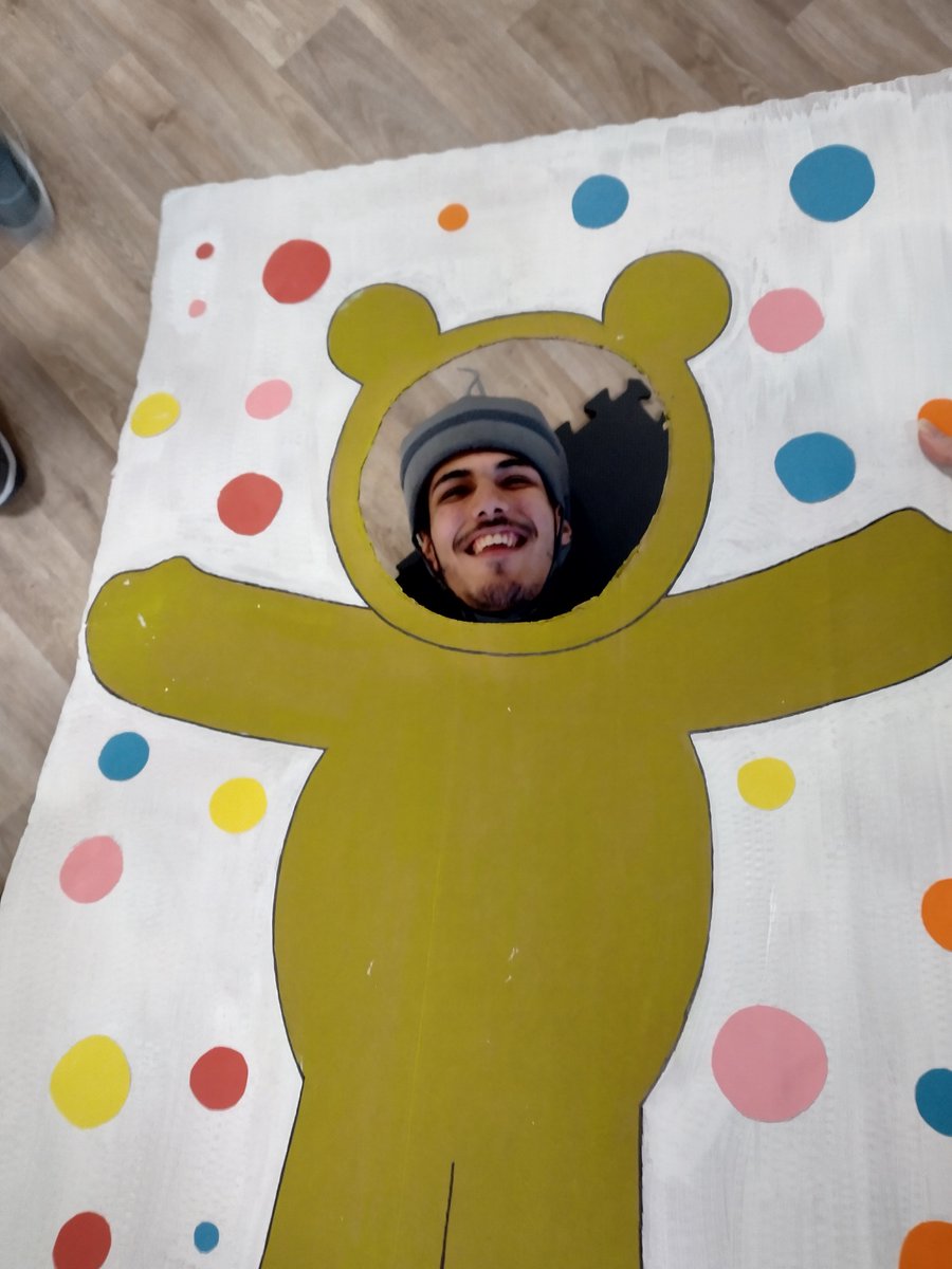 Umbrella Derby (@umbrelladerby) on Twitter photo The Friday group really enjoyed their time celebrating Children In Need!
Cameron helped with the Pudsey biscuits whilst the other young adults enjoyed posing with our Pudsey cutout and our homemade Pudsey sensory board!"
<a href="/BBCCiN/">BBC Children in Need</a> The Friday group really enjoyed their time celebrating Children In Need!
Cameron helped with the Pudsey biscuits whilst the other young adults enjoyed posing with our Pudsey cutout and our homemade Pudsey sensory board!"
<a href="/BBCCiN/">BBC Children in Need</a>