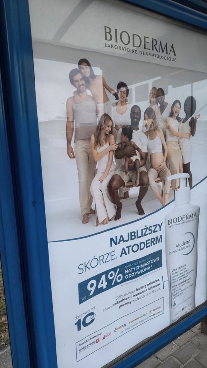 iamyesyouareno's tweet image. Ad seen in Poland with lots of diversity. 

FYI Poland is over 96% White. So who’s this ad for?