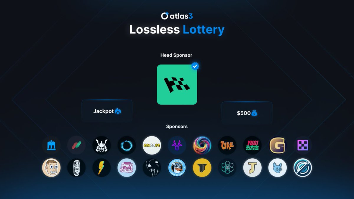 Lossless Lottery #15 🏆

🏁 Super excited to announce that today's head sponsor for the Atlas3 Lottery is none other than <a href="/assetdash/">AssetDash</a>!

Stake your $FORGE for a chance to win AssetDash Vanta NFTs, AssetDash Coins, $USDC, and NFTs + WLs from our other sponsors!

Enter ⤵️
