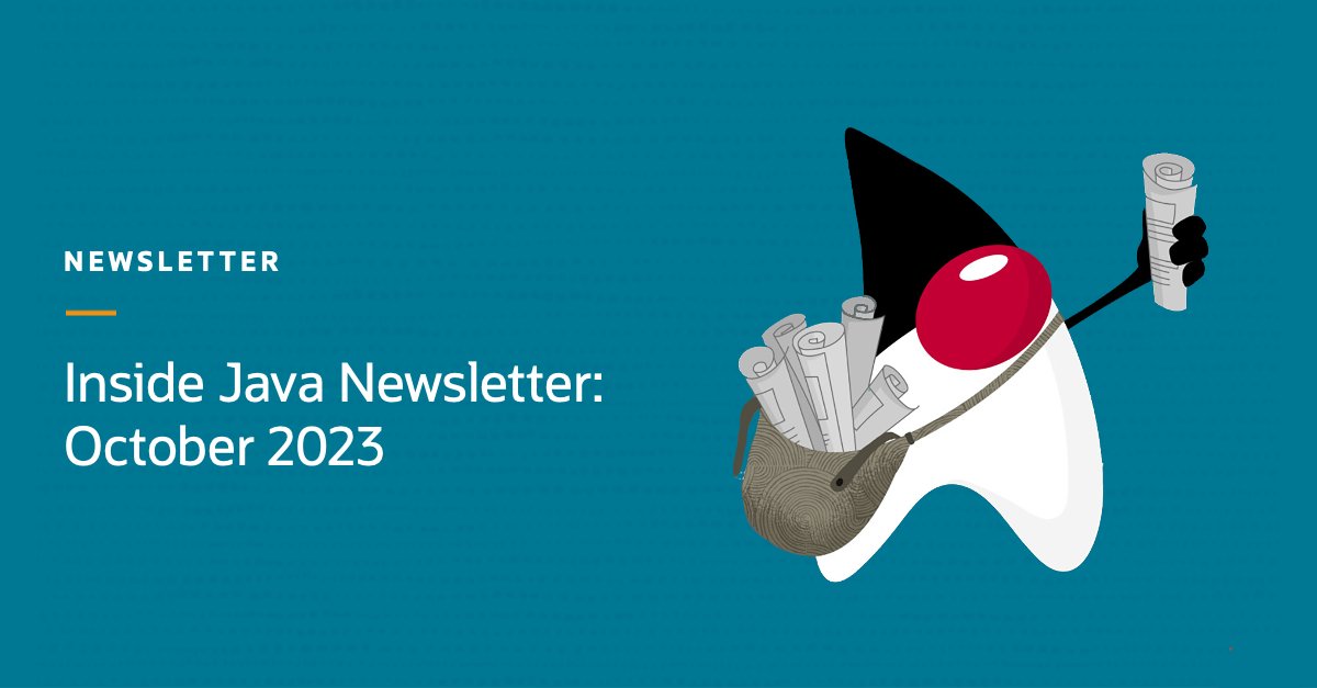 java's tweet image. Catch the October edition of the Inside Java Newsletter, featuring community stories in the Duke's Corner Podcast. social.ora.cl/6015uaLYd @jimgris