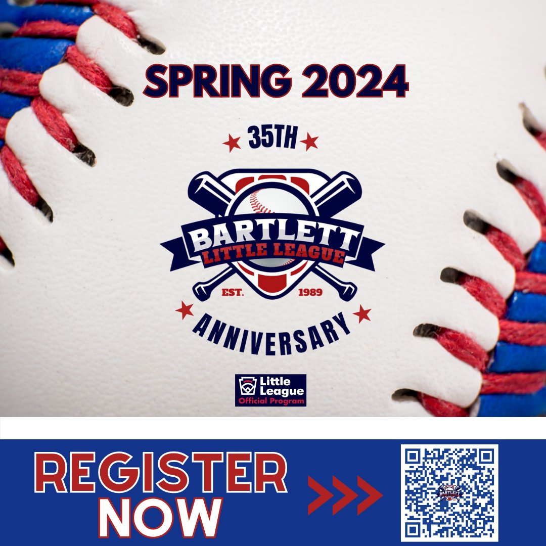 Proud to be have been your Local Little League for 35 years!  Join us this Spring Season by registering at bartlettlittleleague.com.
