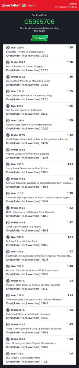 Great punter🏆 (@megagreat2) on Twitter photo 60 Million naria 🤩🤩
NBA & NCCA SPECIAL 🏀🏀
1k ODD🔥🔥
code👉 C59E5706 🍀
We Had 38/40 last Time🔥
all edit ✍️ are needed
drop am🤲
<a href="/BasketballProfe/">BasketballPro🏀</a> <a href="/winwithjayjay/">JAY JAY 🍏🍀💥</a> <a href="/Winning_Master1/">WM ୨୧</a> <a href="/Kingkuti_/">👑 Daddy Fernandes 👑 🇳🇬🇲🇽🇨🇦</a> <a href="/Ekitipikin/">Mayor Of Ekiti</a> <a href="/_kennyblaze1391/">On God</a> _ <a href="/Emmanuel_Tips/">KING OF ALL SPORTS</a> <a href="/jeffre__/">𝗝𝗘𝗙𝗙𝗥𝗘 🕊️💚</a> @Homeboi_Dais <a href="/Kingkuti_/">👑 Daddy Fernandes 👑 🇳🇬🇲🇽🇨🇦</a> 60 Million naria 🤩🤩
NBA & NCCA SPECIAL 🏀🏀
1k ODD🔥🔥
code👉 C59E5706 🍀
We Had 38/40 last Time🔥
all edit ✍️ are needed
drop am🤲
<a href="/BasketballProfe/">BasketballPro🏀</a> <a href="/winwithjayjay/">JAY JAY 🍏🍀💥</a> <a href="/Winning_Master1/">WM ୨୧</a> <a href="/Kingkuti_/">👑 Daddy Fernandes 👑 🇳🇬🇲🇽🇨🇦</a> <a href="/Ekitipikin/">Mayor Of Ekiti</a> <a href="/_kennyblaze1391/">On God</a> _ <a href="/Emmanuel_Tips/">KING OF ALL SPORTS</a> <a href="/jeffre__/">𝗝𝗘𝗙𝗙𝗥𝗘 🕊️💚</a> @Homeboi_Dais <a href="/Kingkuti_/">👑 Daddy Fernandes 👑 🇳🇬🇲🇽🇨🇦</a>