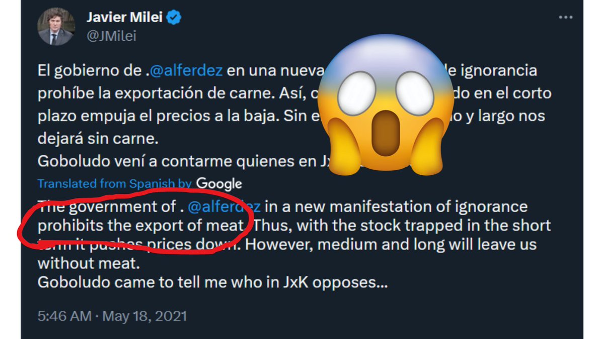 ifixhearts's tweet photo. Did the new President of 🇦🇷 @JMilei 's opponents want to reduce the availability of 🥩?

I guess that makes me pro-Milei 💪

#oneissuevoter https://t.co/08ySljlR1R