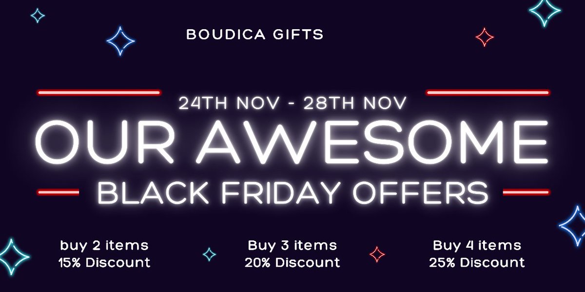 WalkonCrafters's tweet image. BOUDICA GIFTS AWESOME  BLACK FRIDAY CYBER MONDAY SALE 24th _28th NOV tinyurl.com/yjrcbaxe  #WorcesterHour #BrighouseHour #PrestonHour #Didsburyhour
 #Gigglethings #Enterprisehour #HorseHour #TradesHubHour #CreativeBizHour #BlackburnHours
 #WorcestersireHour #christmasgifts