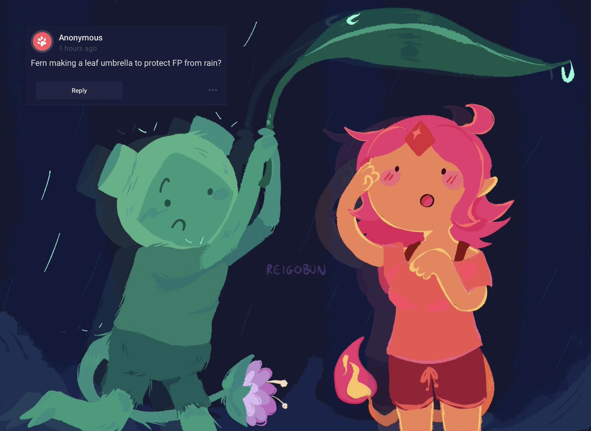 reigobun's tweet photo. cc won’t actually let me respond to the asks..
but anyways 
i can never pass up an opportunity to draw these two :3
#adventuretime https://t.co/qI2DMuSeen