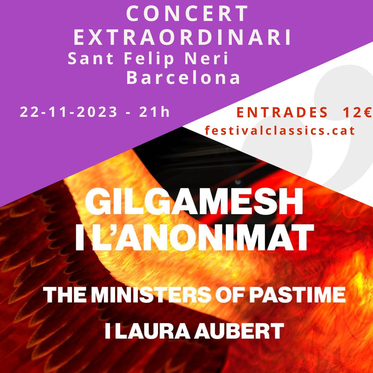 No us perdeu el #concert de The <a href="/MinistersOfPast/">The Ministers of Pastime</a> aquest 22 de novembre a l'oratori Sant Felip Neri de #Barcelona organitzat pel #FestivalClàssics de la
<a href="/CasaClassics/">La Casa dels Clàssics</a> amb la col·laboració de #JoventutsMusicalsCatalunya. 
🎟️12€ entrada 
👉festivalclassics.cat/activitat/gilg…
