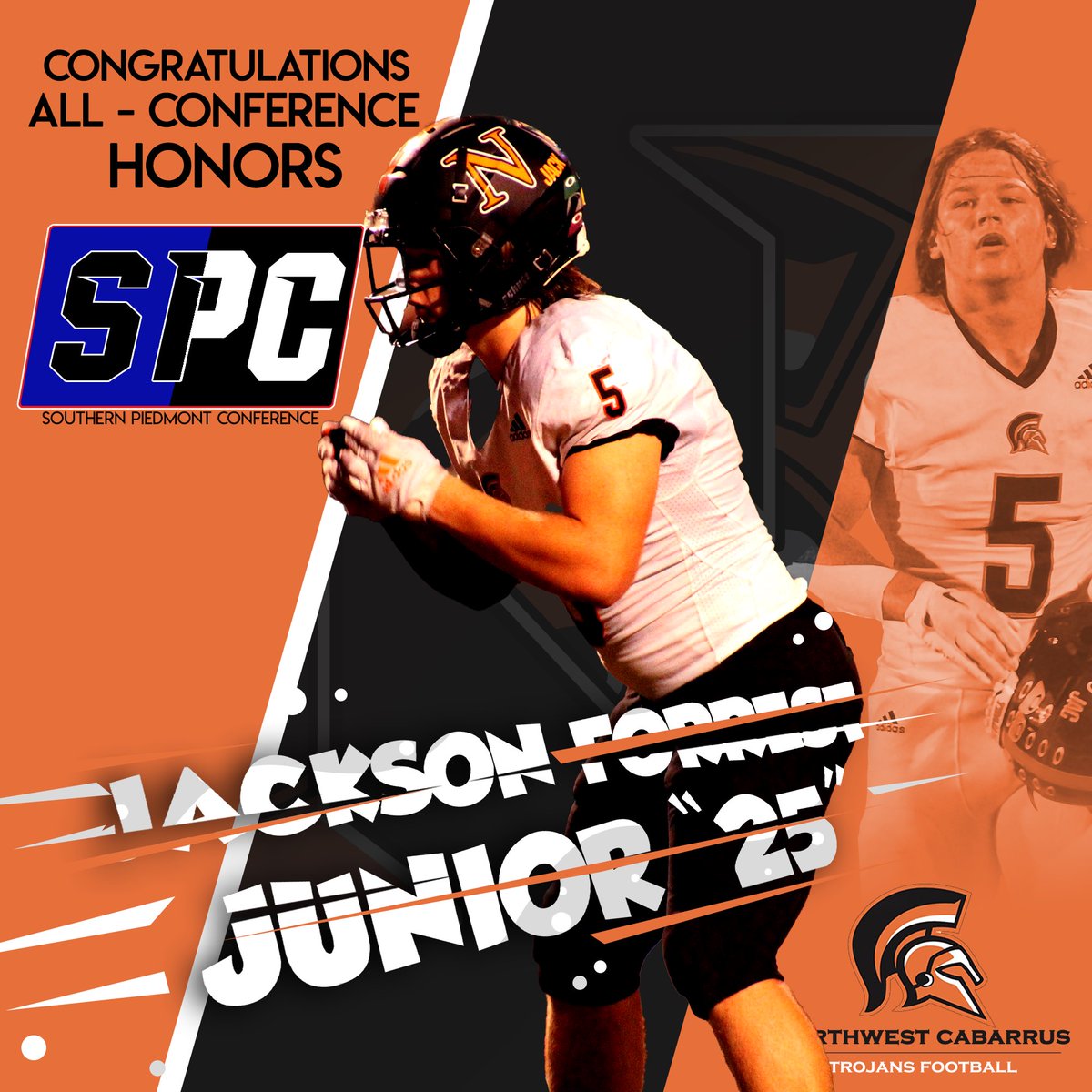 SPC All Conference ⁦⁦<a href="/Jacksonforr1/">Jackson Forrest</a>⁩
⁦<a href="/NCHS_Boosters/">NCHS Booster Club</a>⁩ ⁦<a href="/NCHSTROJANS/">Northwest Cabarrus Athletics</a>⁩ 
#GoTrojans