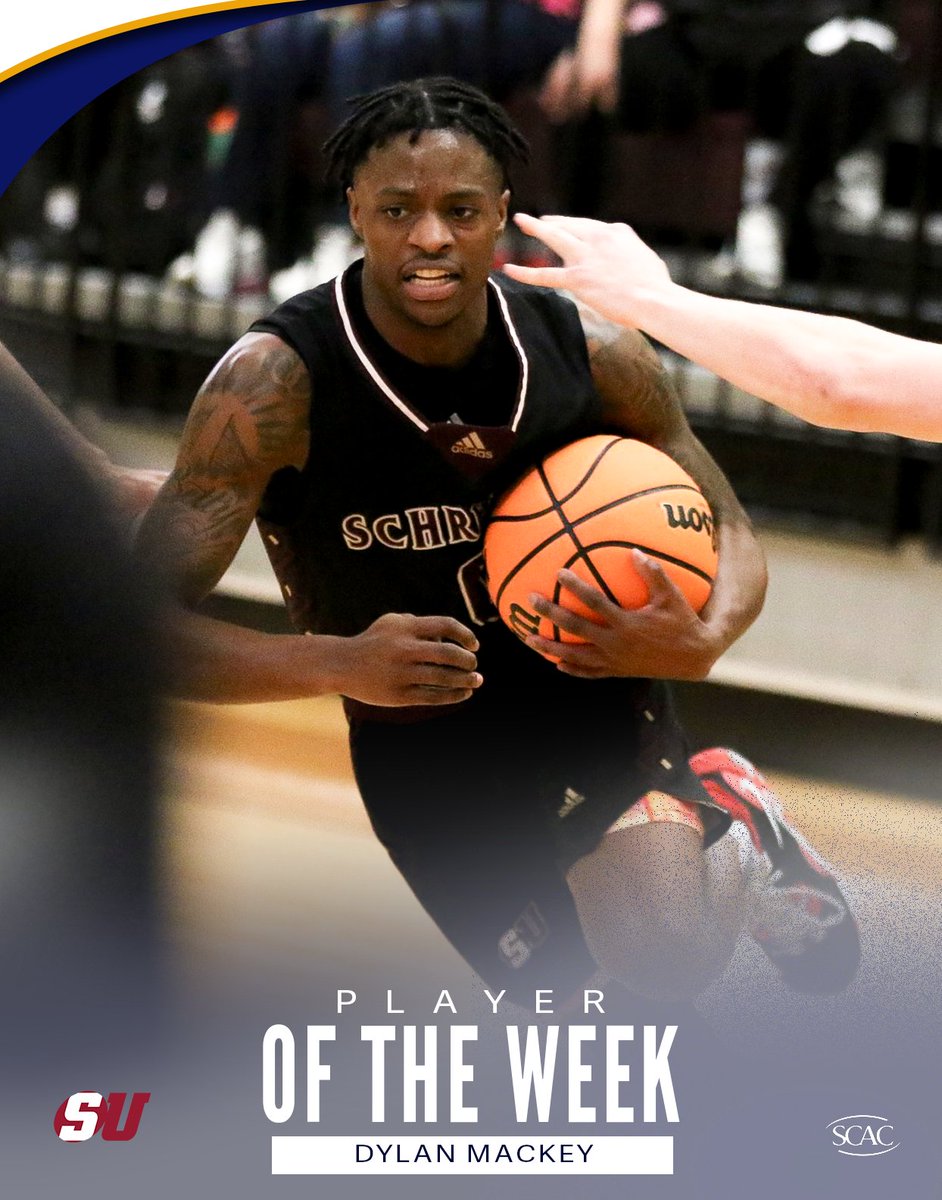 3 Games in Double-Figures✔️
Season-High in scoring ✔️

<a href="/SUMountaineers/">Schreiner Athletics</a> ' Dylan Mackey named #SCACMbb Player-of-the-Week!🏀

📰 | tinyurl.com/4n576ww3 

#SCACPride | #d3hoops | #DIII50