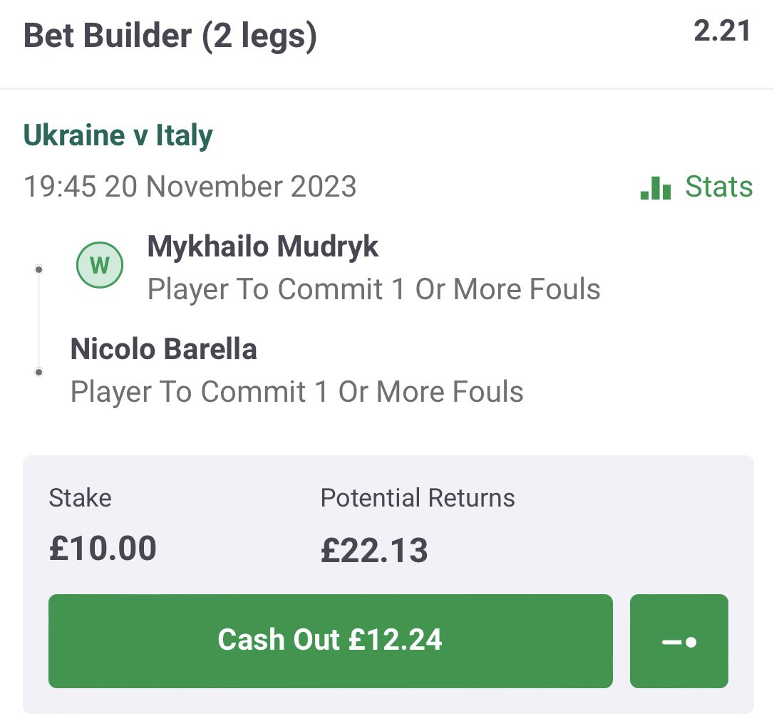 ✅ Mudryk foul.

Finish the job for us Barella.