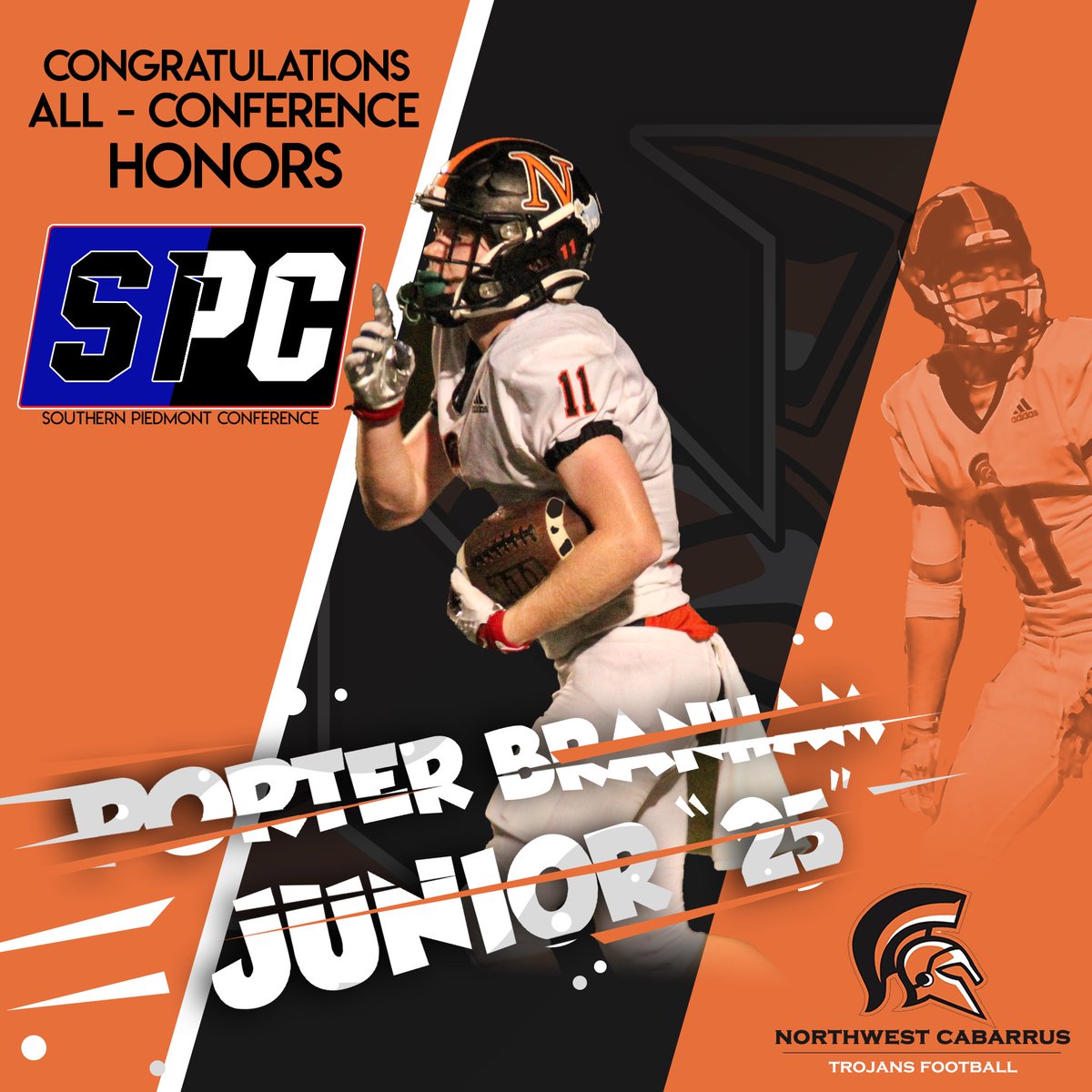 ⁦⁦SPC All Conference ⁦<a href="/branham_porter/">Porter Branham</a>⁩ 
⁦<a href="/NCHS_Boosters/">NCHS Booster Club</a>⁩ 
⁦<a href="/NCHSTROJANS/">Northwest Cabarrus Athletics</a>⁩ 
#GoTrojans