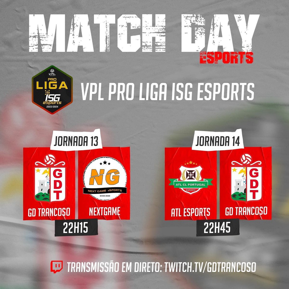 🔥 Dia de jogos complicados mas com um objetivo claro: VENCER!

#GDTrancoso
#SomosTrancoso