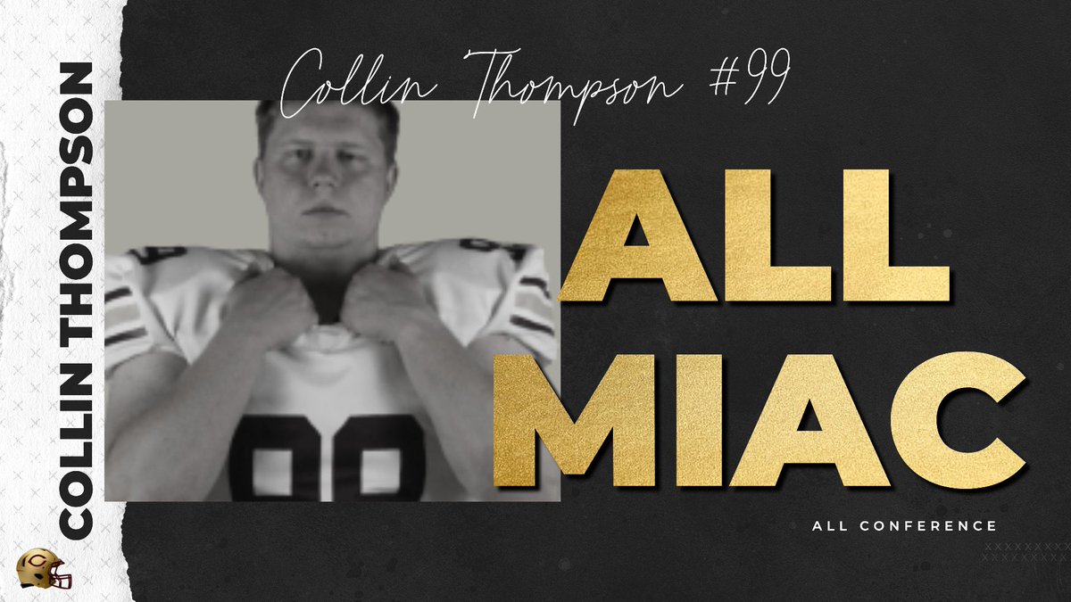 Congrats to <a href="/collint321/">Collin Thompson</a> on being named All Conference @miacathletics #RollCobbs #BlackshirtDefense