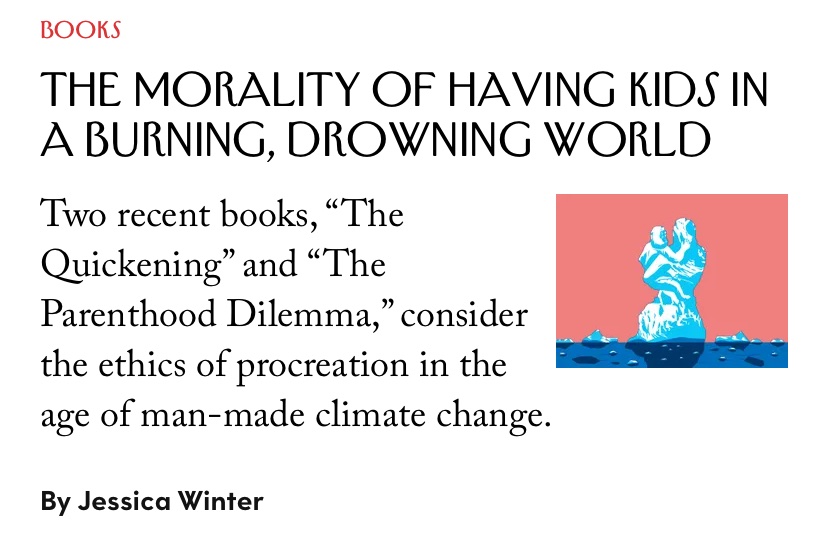 This is completely surreal but The Parenthood Dilemma is in The New Yorker!!!! newyorker.com/magazine/2023/…