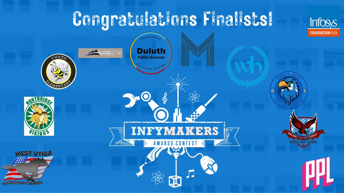 InfyFoundation's tweet photo. We are excited to announce this year's Infy Makers Awards finalists! Please join us in congratulating these educators, organizations and schools who have done excellent work promoting #equitable and #inclusive pathways for K-12+ students in #computerscience. Winners will be announced on December 23, 2023. Stay tuned! For more information about the Infy Makers Awards, please visit https://t.co/o41TIeYTqA
@NCStateDesign @makerspacect @Duluth_Schools @NU_CAMD @EMHoneycuttEle1 @p2pcharter @ArlingtonVT_PR @uticaschools @thepossiblezone @makerspacect @provlib @WoodlandHillsSD  @FmsKnights1 @KYScience @FirstAveMS @NRVikings