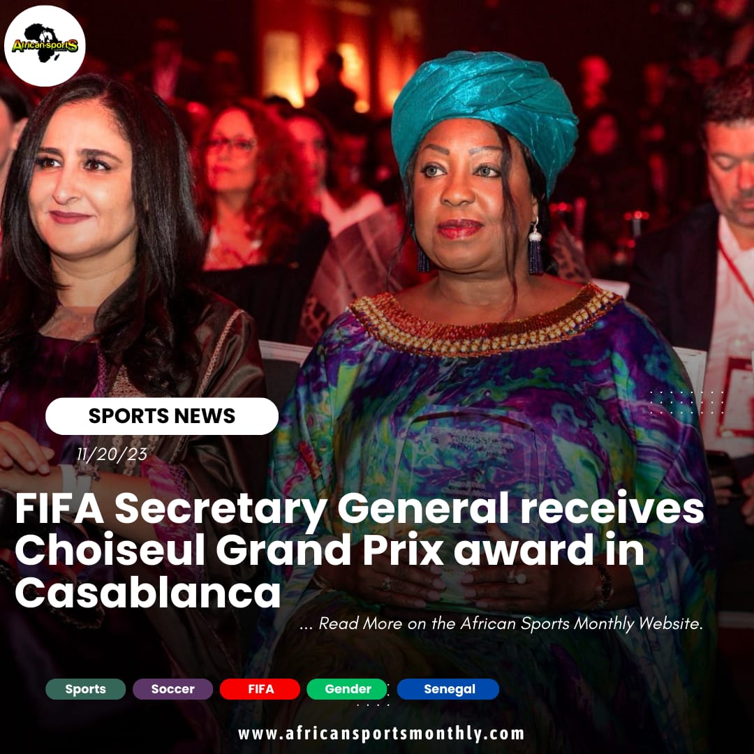 FIFA Secretary General receives Choiseul Grand Prix award in Casablanca
#fatmasamoura #fifa #soccer #football #choiseul100africa #Morocco #casablanca #Senegal