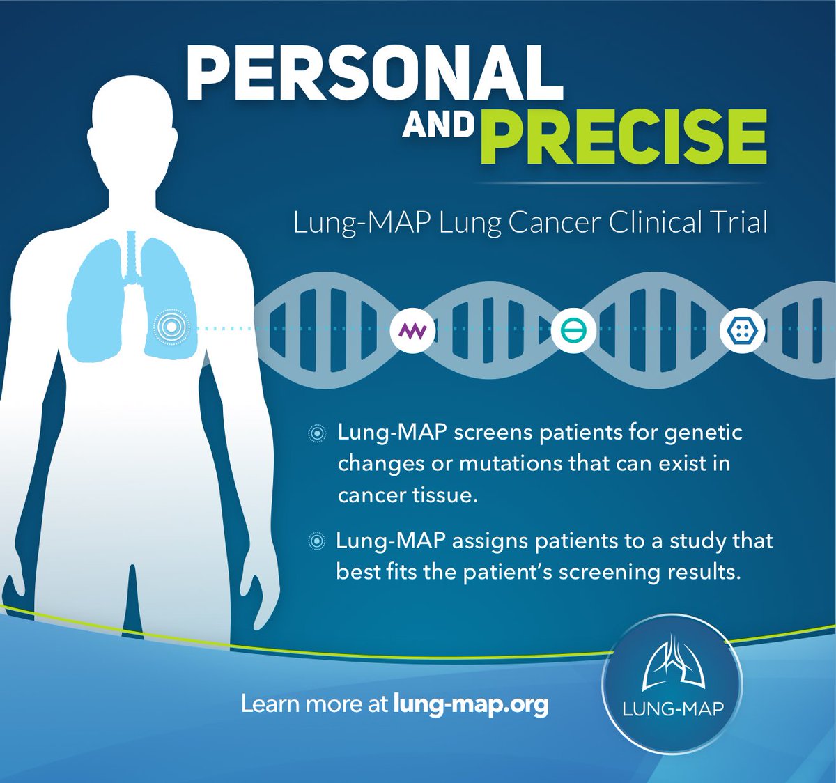 Since its launch in 2014, @LungMAP has worked to find the right #clinicaltrial for each patient, enrolling more than 1,100 patients to precision medicine studies testing new treatments for their #nonsmallcelllungcancer. #NSCLC #LungCancerAwarenessMonth lung-map.org