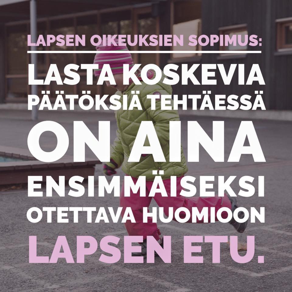 On äärimmäisen tärkeää pysähtyä lapsen oikeuksien äärelle. Niin maailmalla kuin Suomessa on lapsen oikeudet jälleen muuttuneet vain juhlapuheiden aiheeksi. Käytännössä ne eivät näy ja päätöksenteossa ne unohdetaan. #LapsenOikeudet #velvoite #lapset johannalaisaari.fi/ajankohtaista/…