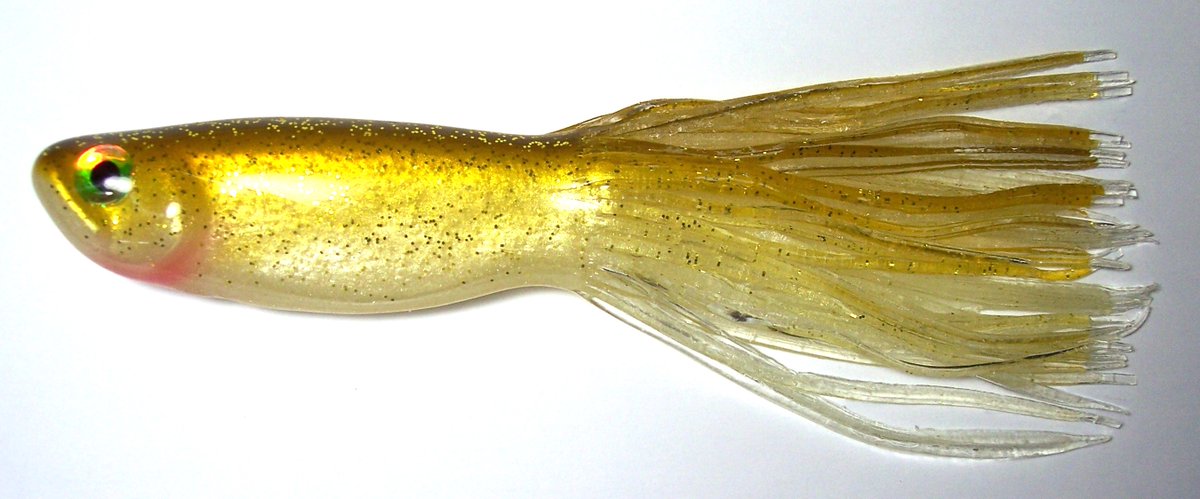 GitzitLures's tweet photo. Just a heads-up, we've added two new colors to the 7" Hybrid Musky tubes, The Golden Glow in the dark &amp; the Black Sucker. They’re made to mimic what the big ones love to eat. Its hollow body allows for many different rigging options. Get em on https://t.co/2tXEDILI5W https://t.co/TayPQ2EKly