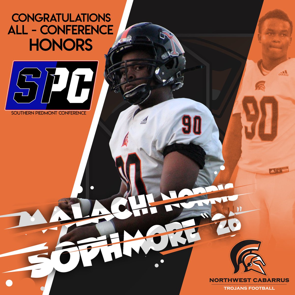 SPC All Conference Malachi Norris
<a href="/NCHS_Boosters/">NCHS Booster Club</a> <a href="/NCHSTROJANS/">Northwest Cabarrus Athletics</a> 
#GoTrojans