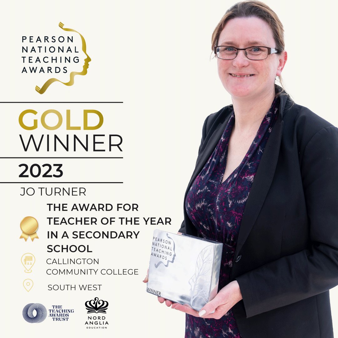 A huge and extremely well deserved congratulations to our very own Dr Turner!

GOLD winner of The Pearson National Teaching Awards for Teacher of the Year in a Secondary School! 

@TeachingAwards 

#TeachingHeroes #teachingawards #proud