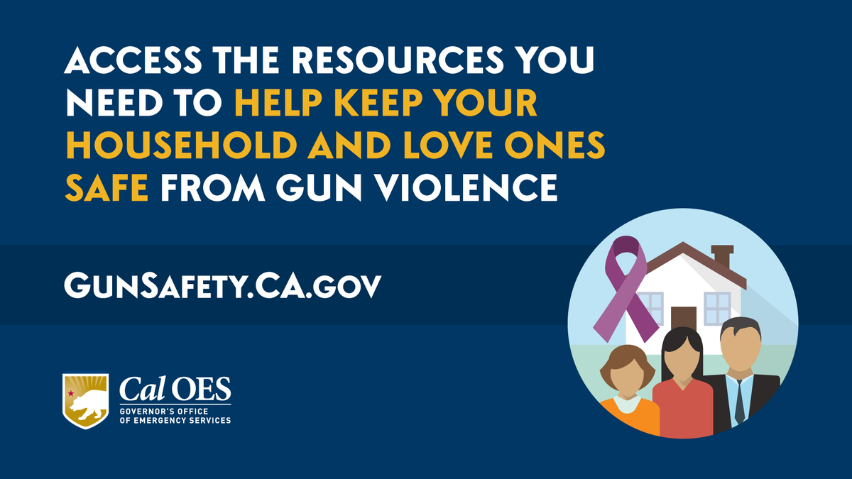Cal_OES's tweet photo. California has the strongest gun safety laws in the nation to help keep us safe in our homes and communities.

Find guides for filing a Gun Violence Restraining Order, or #GVRO, and other prevention and safety resources at https://t.co/99gpxKkyeJ https://t.co/7n6OLohE9C