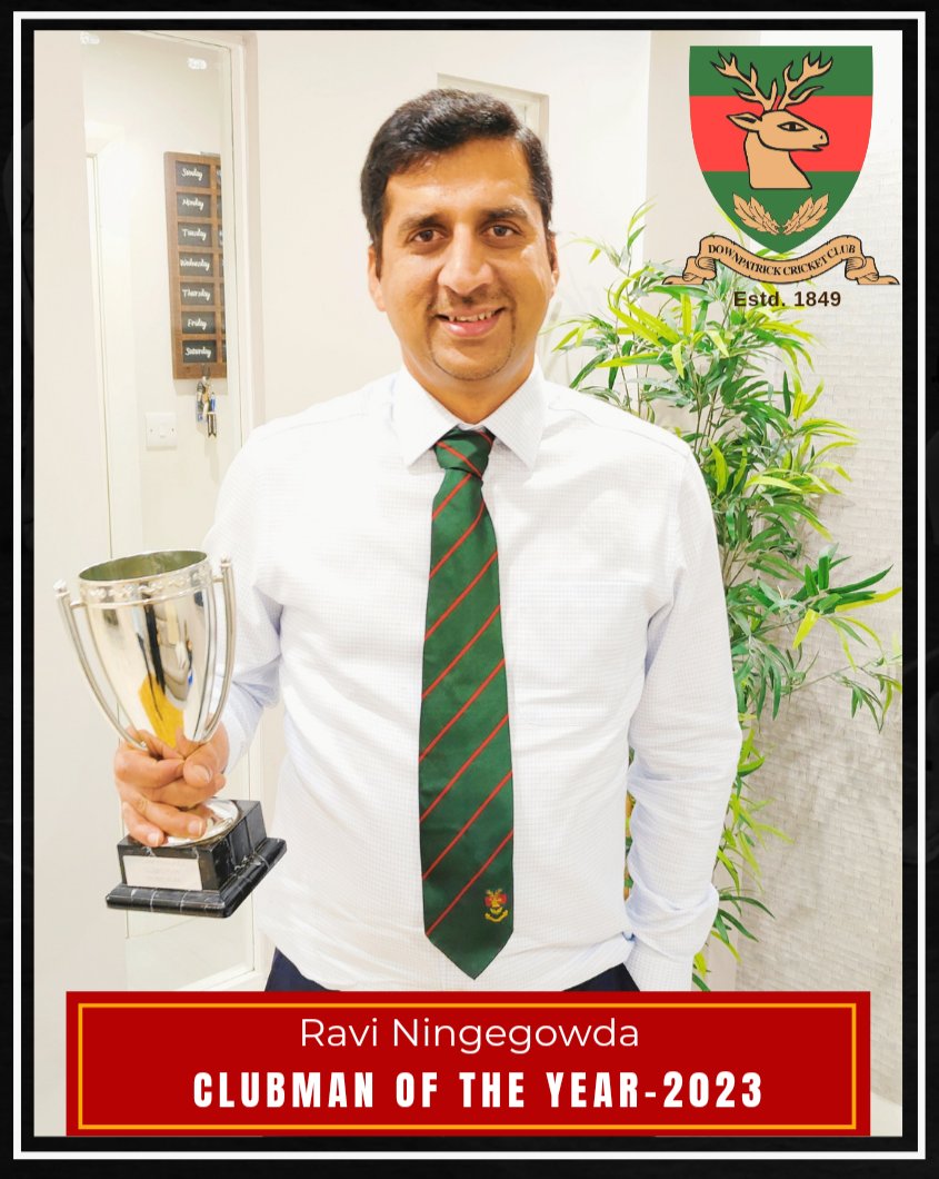 🦌𝐃𝐨𝐰𝐧𝐩𝐚𝐭𝐫𝐢𝐜𝐤 𝐂𝐫𝐢𝐜𝐤𝐞𝐭 𝐂𝐥𝐮𝐛𝐦𝐚𝐧 𝐨𝐟 𝐭𝐡𝐞 𝐘𝐞𝐚𝐫🎖️ Congratulations Ravi Ningegowda 🏆 #downpatrickcricketclub #downpatrickcricketclub2023 #downpatrickcricketclubannualdinner #NCU #northerncricketunion