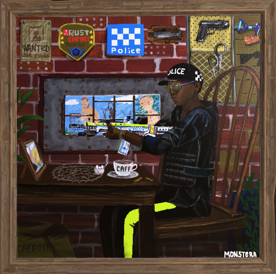 monsterarust's tweet image. Portrait of Caffeine ☕️

#rustcommunity #playrust #rustart #rustfanart #rustartgallery @playrust