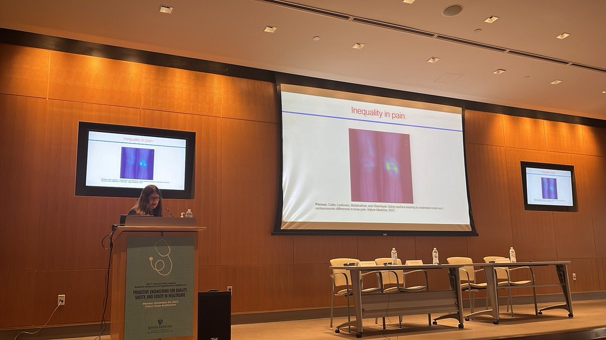 alystraussMD's tweet photo. Invited speaker Emma Pierson (@2plus2make5) speaking on her work @Cornell  about “Using ML to increase Equity in Healthcare” ⭐️ https://t.co/2cNAkW1KKx