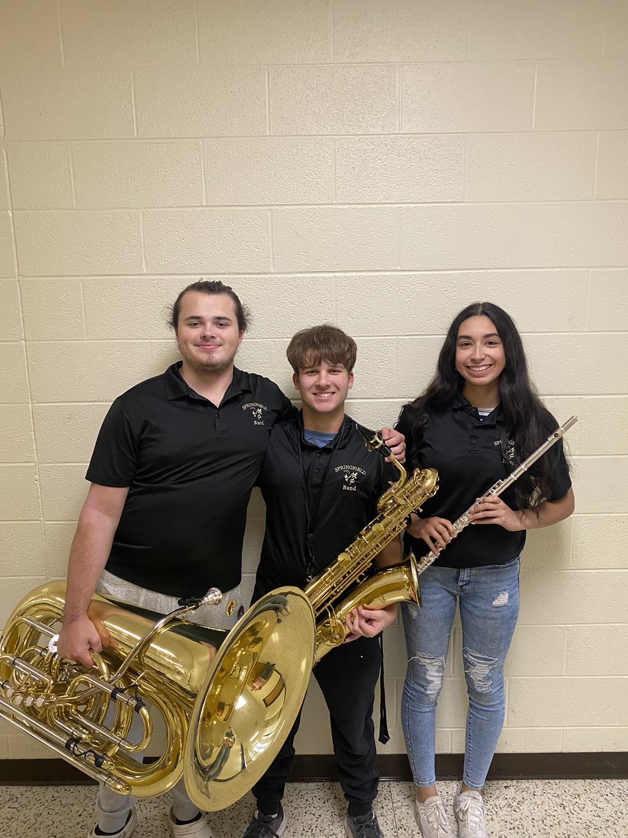 SHSBandTN's tweet photo. Congrats to Derrick Davidson (tuba- 3rd overall and all-state), Ivette Garcia (flute- 11th overall) and Justin Mayo (Bari Sax- 2nd alternate) for their placements in the MTSBOA Midstate Band this weekend! #RobCoMusic @ConnectionRC @christucker0560 https://t.co/dLwUXc8eDb