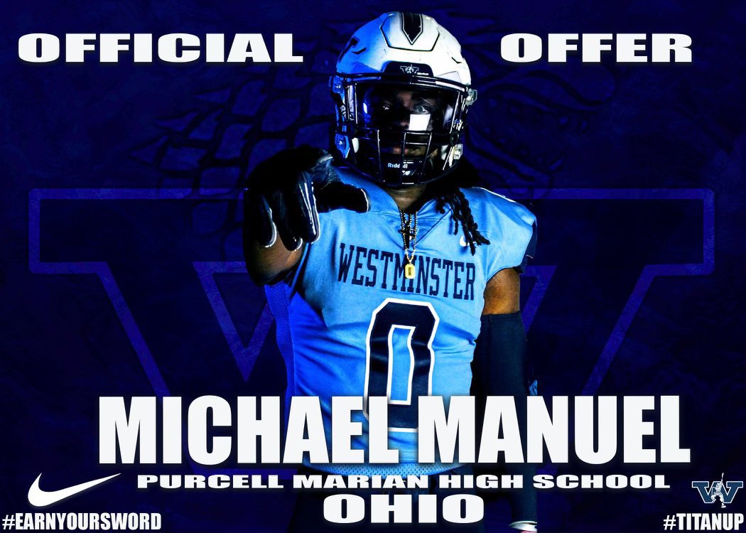 After a great conversation with <a href="/jamal_hines/">Jamal Hines</a> , I am blessed to receive my first offer from <a href="/WCtitansFB/">Westminster Football</a> !!! <a href="/CoachWilliamsOC/">Coach S. Williams</a> <a href="/Coach_Pflug/">Jeremy Pflug</a>